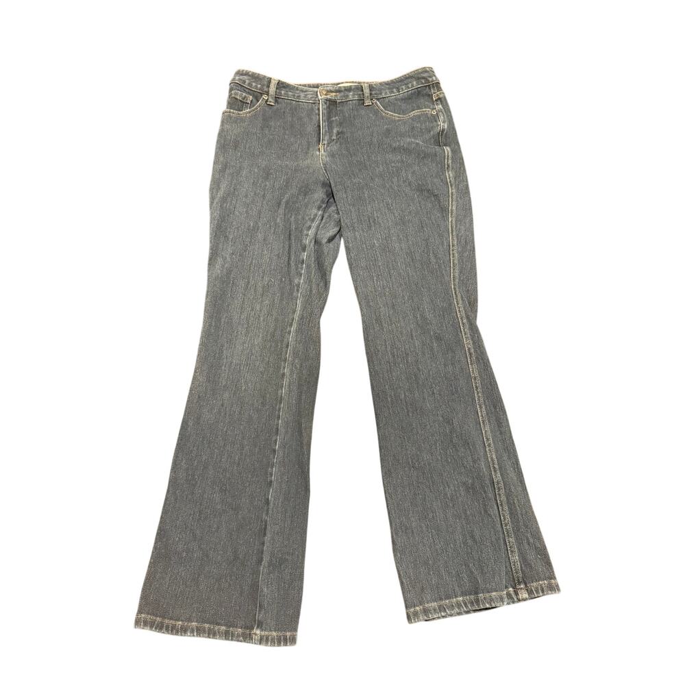 Coldwater Creek Women's Blue Trouser Flare Denim Jeans Size Petite 10
